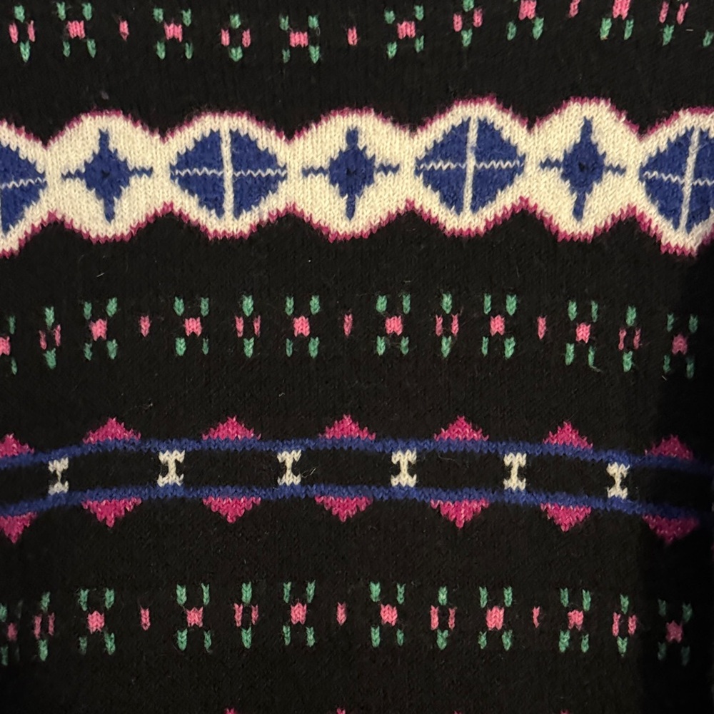 Loft Multicolor Geometric Pattern Sweater - image 3